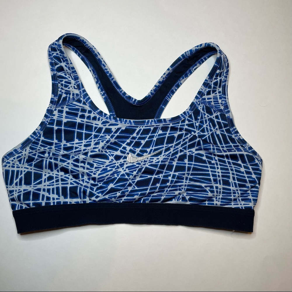 Blue and Black Nike Sports Bra